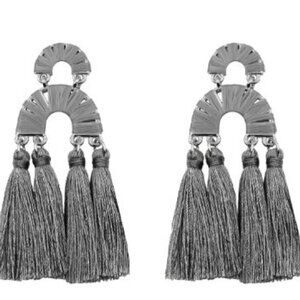 Kinsley Armelle Pavlova Collection - Silver Misty Earrings  New